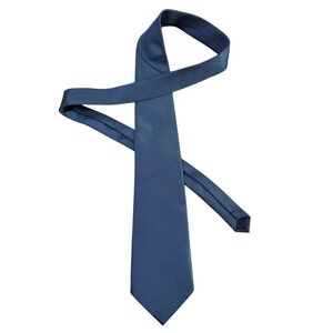 DE AMANDA Mens Blue Geometric Pattern Silk Necktie‎ Hand Made